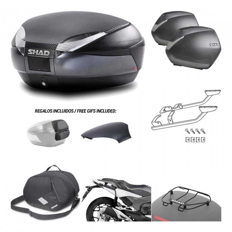Lateral cases + back trunk + big top fitting + accessories + 3p hardware  SH48  