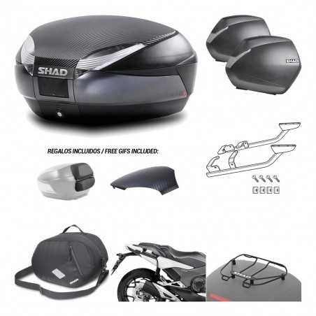 SHAD Maletas laterales + baul trasero herraje montaje accesorios 3p SH48 SH36 SH 36 KIT-193603