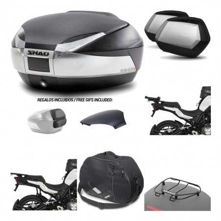 SHAD Maletas laterales + baul trasero herraje montaje accesorios 3p SH48 SC SH35 PREMIUM KIT-193254