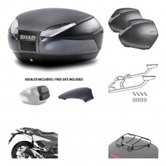 SHAD Maletas laterales + baul trasero herraje montaje parrilla portabultos superior 3p SH48 SH36 SH 36 KIT-193604
