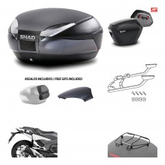 SHAD Maletas laterales + baul trasero herraje montaje parrilla portabultos superior 3p SH48 SH23 KIT-193605