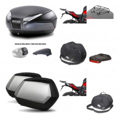 SHAD Maletas laterales + baul trasero herraje montaje accesorios 3p SH48 SC SH35 PREMIUM KIT-193355