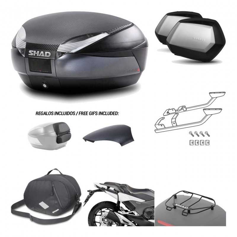 Lateral cases + back trunk + big top fitting + accessories + 3p hardware  SH48  