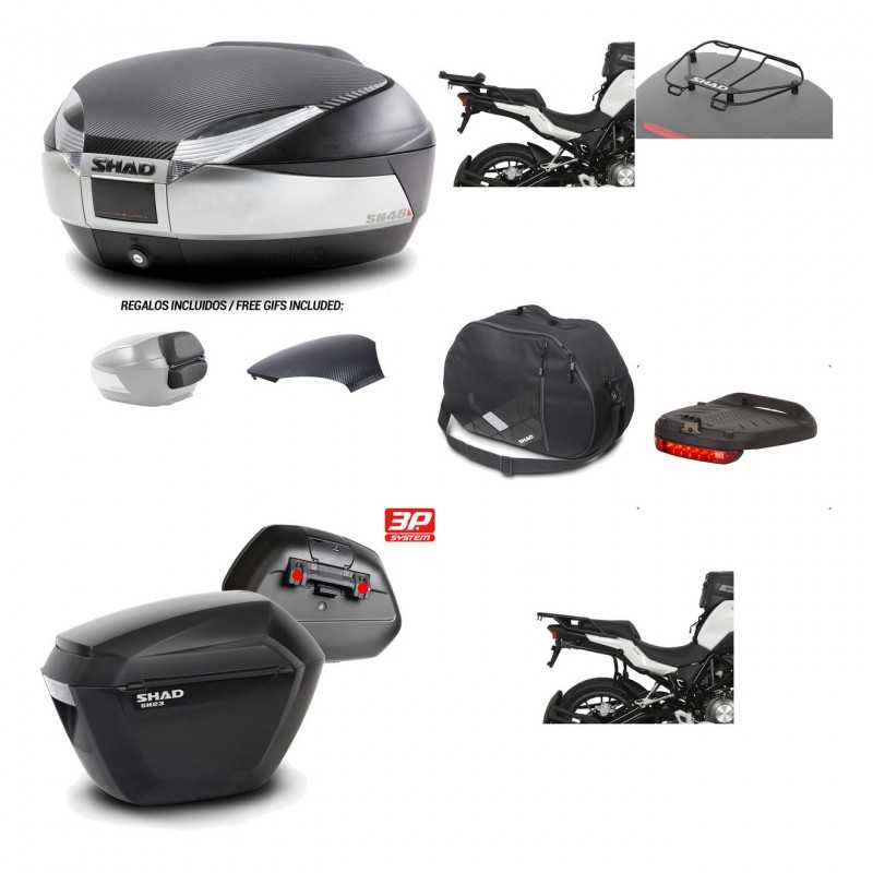 SHAD Maletas laterales + baul trasero herraje montaje accesorios 3p SH48 SH23 KIT-193257