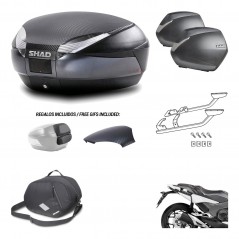 SHAD Maletas laterales + baul trasero herraje montaje 3p bolsa interna SH48 SH36 SH 36 KIT-193555
