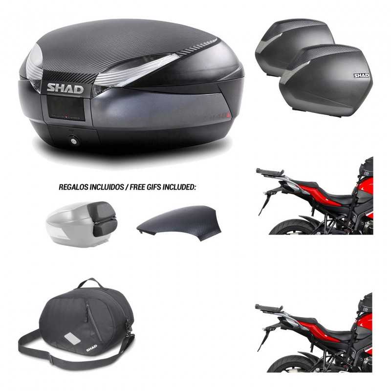 SHAD Maletas laterales + baul trasero herraje montaje 3p bolsa interna SH48 SH36 SH 36 KIT-193309