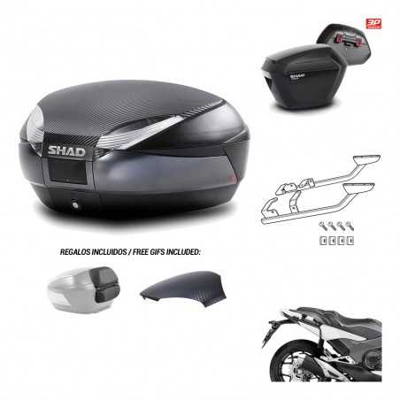 SHAD Maletas laterales + baul trasero herraje montaje 3p SH48 SH23 KIT-193557