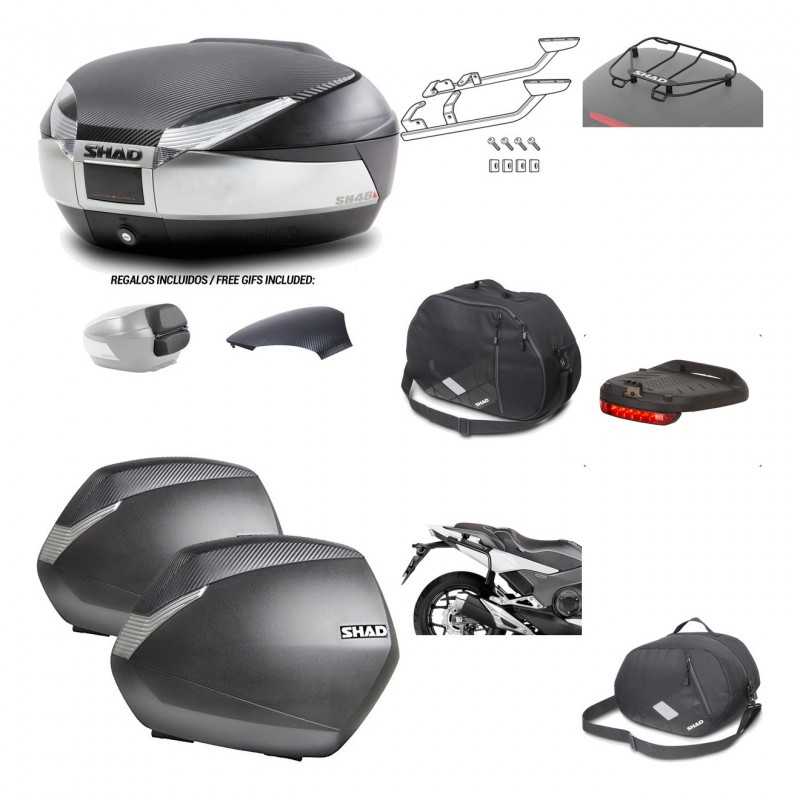 Lateral cases + back trunk + big top fitting + accessories + 3p hardware  SH48  