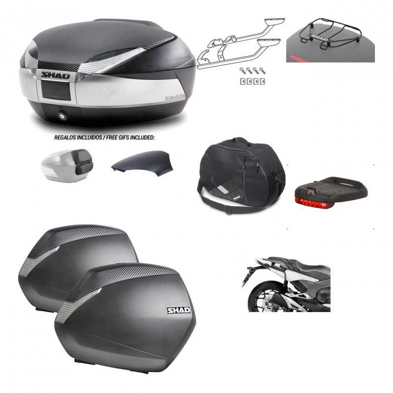 SHAD Maletas laterales + baul trasero herraje montaje accesorios 3p SH48 SH36 SH 36 KIT-193160