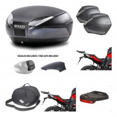 SHAD Maletas laterales + baul trasero herraje montaje accesorios 3p SH48 SH36 SH 36 KIT-193315