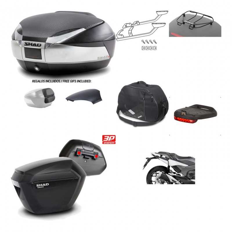 Lateral cases + back trunk + big top fitting + accessories + 3p hardware  SH48  