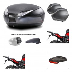 Lateral cases + back trunk + big top fitting + brake light + 3p hardware  SH48  