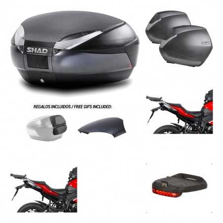 SHAD Maletas laterales + baul trasero herraje montaje luz de freno 3p SH48 SH36 SH 36 KIT-193316