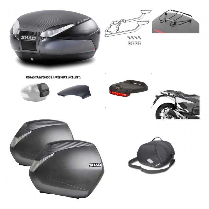 Lateral cases + back trunk + big top fitting + accessories + 3p hardware  SH48  