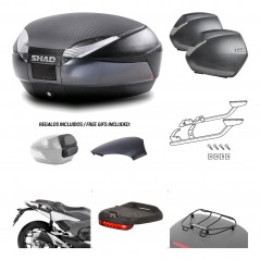 Lateral cases + back trunk + big top fitting + accessories + 3p hardware  SH48  