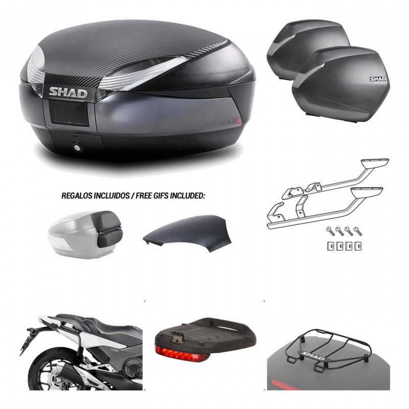 Lateral cases + back trunk + big top fitting + accessories + 3p hardware  SH48  