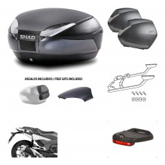 Lateral cases + back trunk + big top fitting + brake light + 3p hardware  SH48  