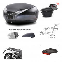 SHAD Maletas laterales + baul trasero herraje montaje luz de freno 3p SH48 SH23 KIT-193569