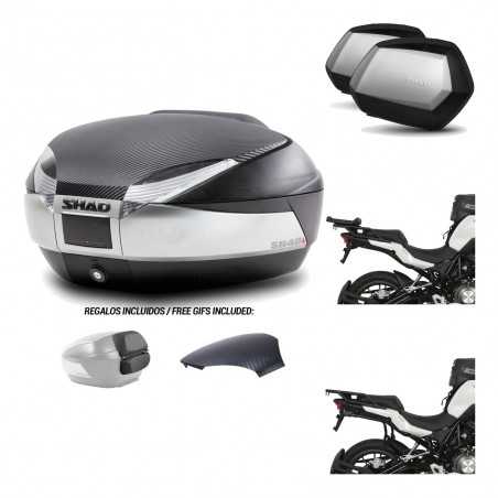 SHAD Maletas laterales + baul trasero herraje montaje 3p SH48 SC SH35 PREMIUM KIT-193218