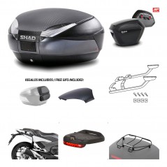 SHAD Maletas laterales + baul trasero herraje montaje accesorios 3p SH48 SH23 KIT-193617