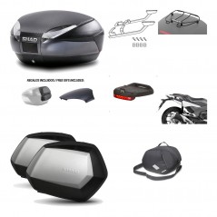 SHAD Maletas laterales + baul trasero herraje montaje accesorios 3p SH48 SC SH35 PREMIUM KIT-193619