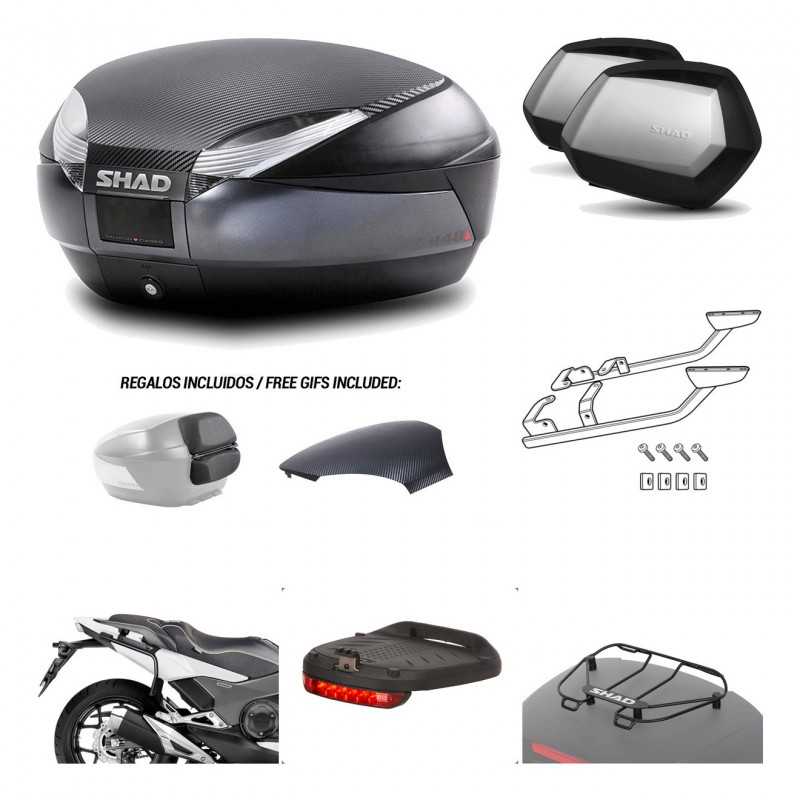 Lateral cases + back trunk + big top fitting + accessories + 3p hardware  SH48  