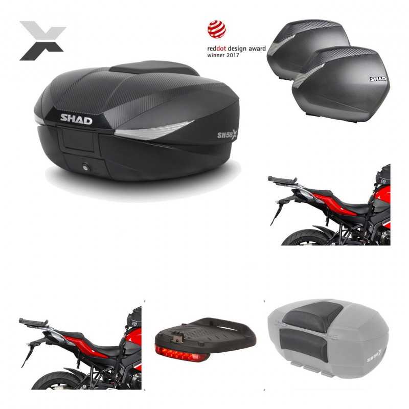 SHAD Maletas laterales + baul trasero herraje montaje accesorios 3p SH58X SH36 SH 36 KIT-193820