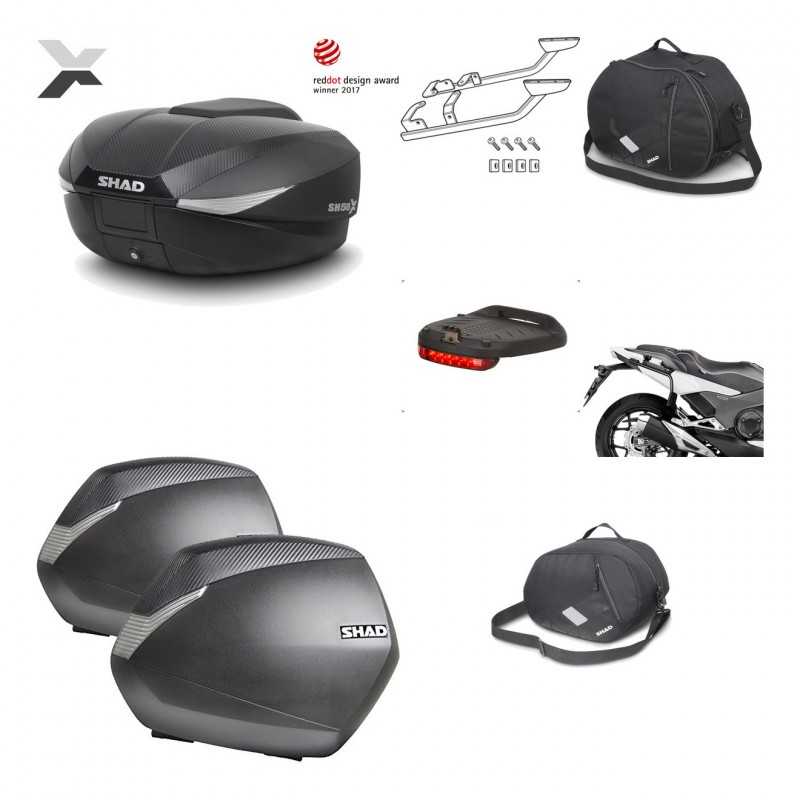 SHAD Maletas laterales + baul trasero herraje montaje accesorios 3p SH58X SH36 SH 36 KIT-194071
