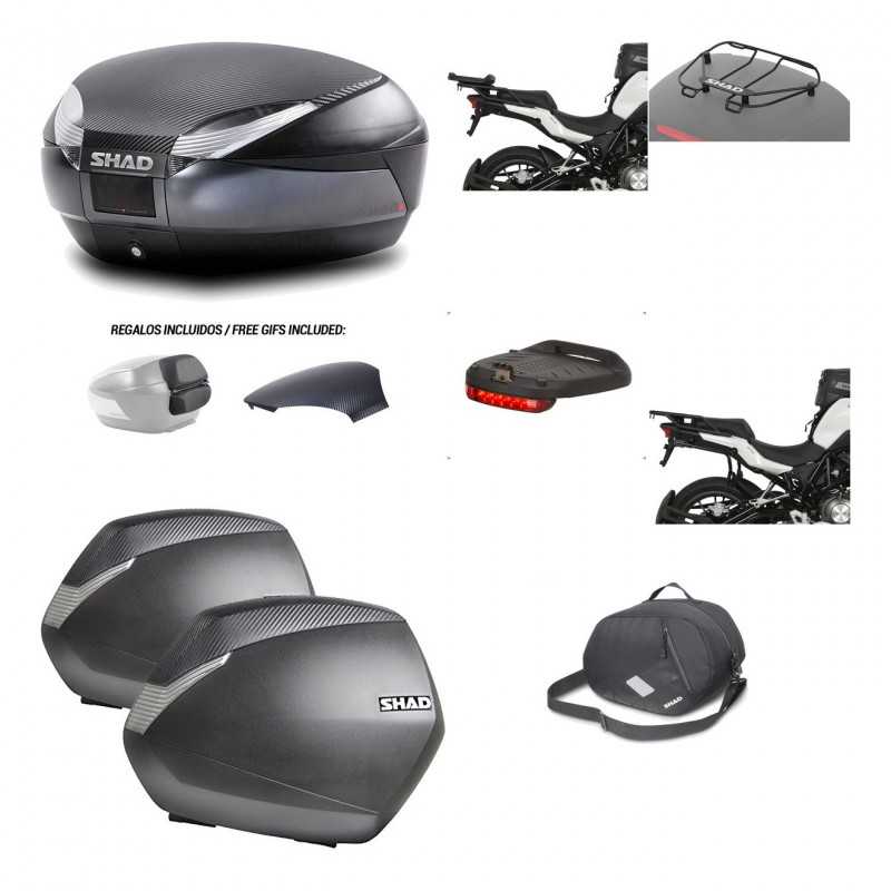 Lateral cases + back trunk + big top fitting + accessories + 3p hardware  SH48  