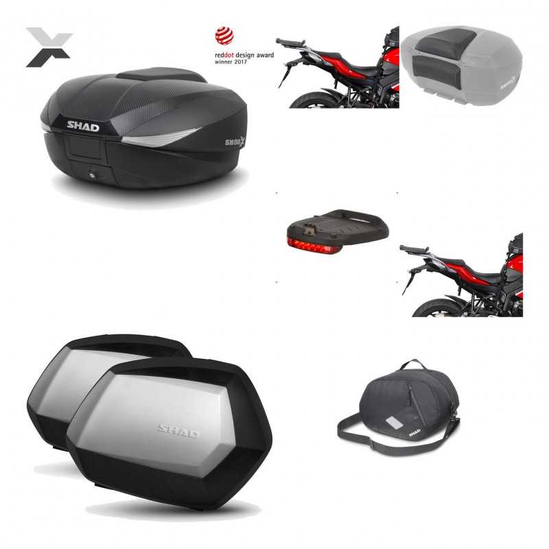 SHAD Maletas laterales + baul trasero herraje montaje accesorios 3p SH58X SC SH35 PREMIUM KIT-193823