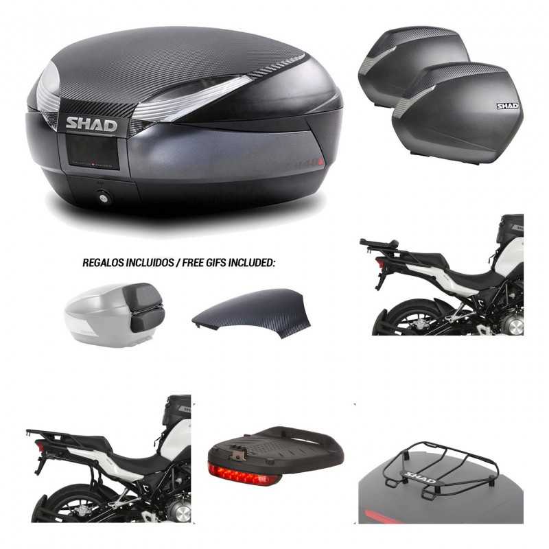 Lateral cases + back trunk + big top fitting + accessories + 3p hardware  SH48  