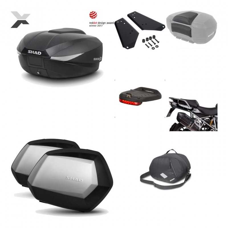 SHAD Maletas laterales + baul trasero herraje montaje accesorios 3p SH58X SC SH35 PREMIUM KIT-193775