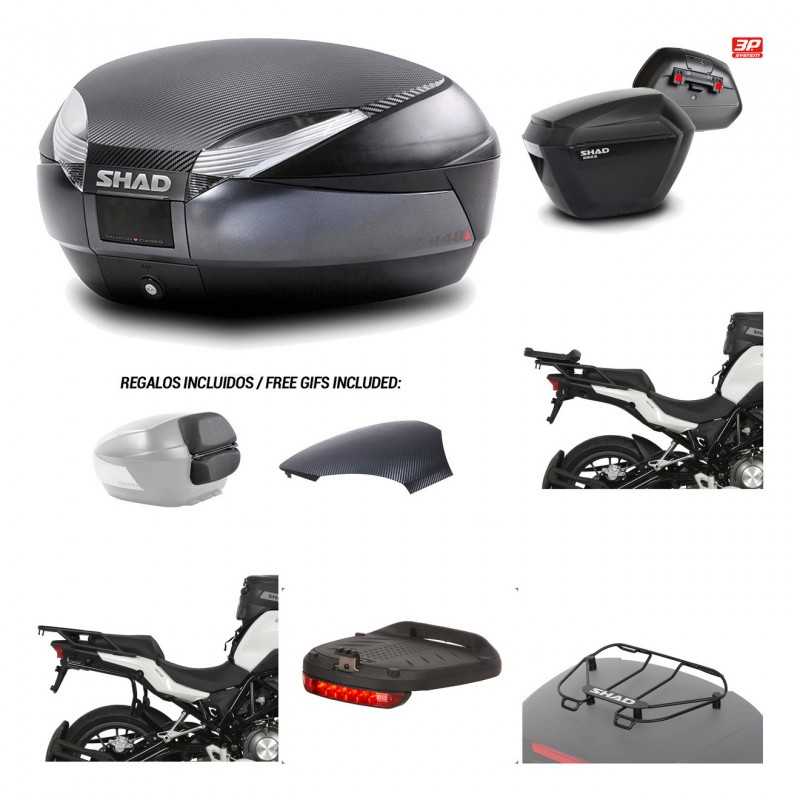 SHAD Maletas laterales + baul trasero herraje montaje accesorios 3p SH48 SH23 KIT-193725