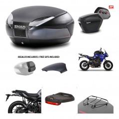 SHAD Maletas laterales + baul trasero herraje montaje accesorios 3p SH48 SH23 KIT-193677
