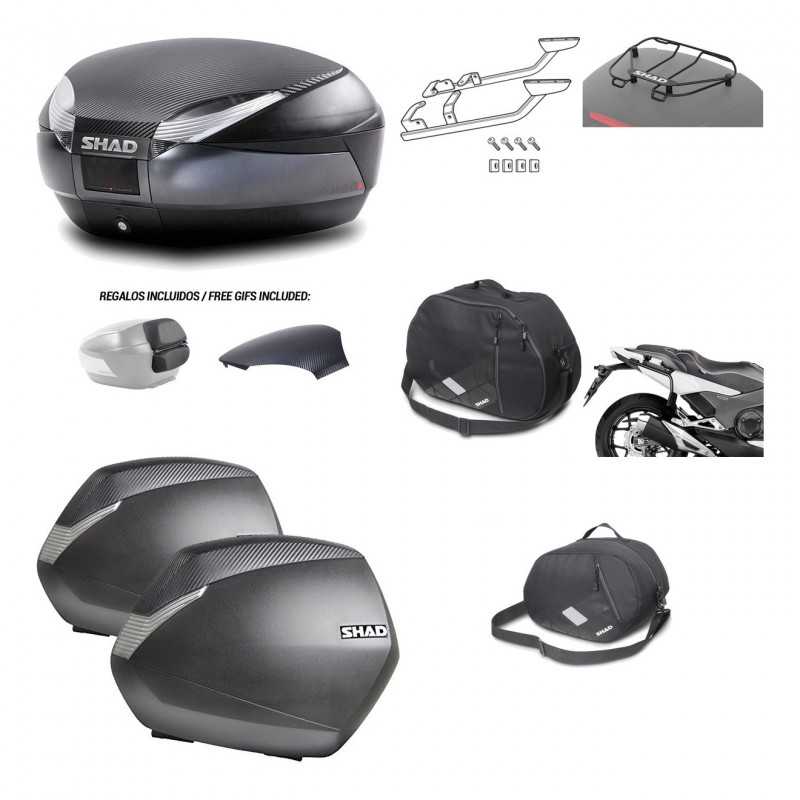 Lateral cases + back trunk + big top fitting + accessories + 3p hardware  SH48  