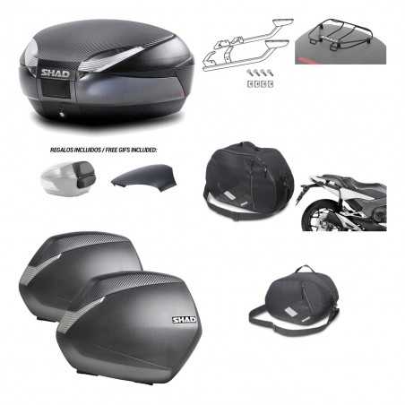 SHAD Maletas laterales + baul trasero herraje montaje accesorios 3p SH48 SH36 SH 36 KIT-193627