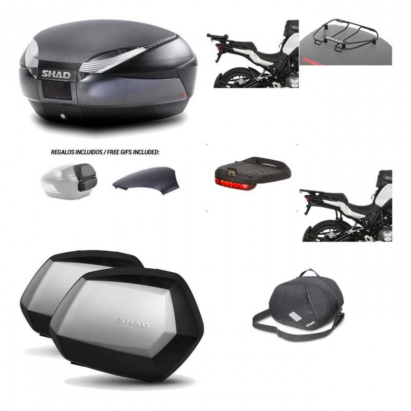 SHAD Maletas laterales + baul trasero herraje montaje accesorios 3p SH48 SC SH35 PREMIUM KIT-193727