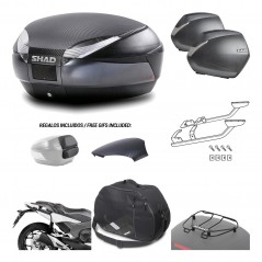 SHAD Maletas laterales + baul trasero herraje montaje accesorios 3p SH48 SH36 SH 36 KIT-193628