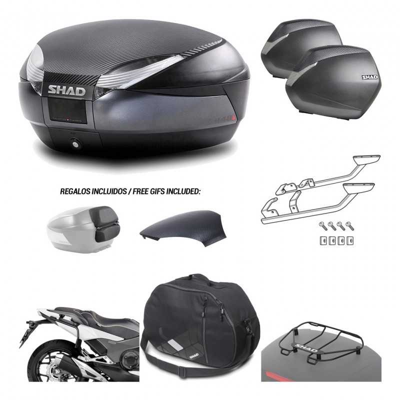 SHAD Maletas laterales + baul trasero herraje montaje accesorios 3p SH48 SH36 SH 36 KIT-193628