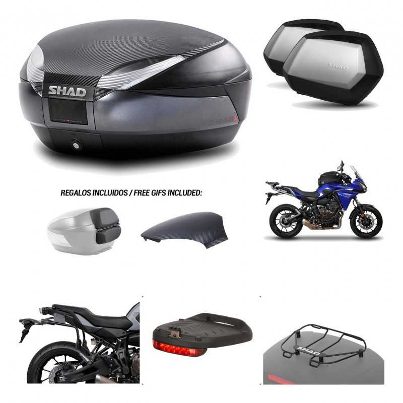 SHAD Maletas laterales + baul trasero herraje montaje accesorios 3p SH48 SC SH35 PREMIUM KIT-193680