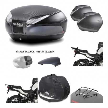 Lateral cases + back trunk + big top fitting + accessories + 3p hardware SH48