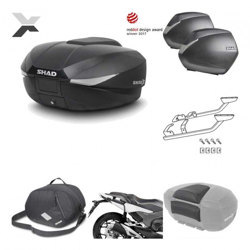Lateral cases + back trunk + big top fitting + accessories + 3p hardware  SH58X 