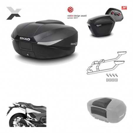 SHAD Maletas laterales + baul trasero herraje montaje respaldo de pasajero 3p SH58X SH23 KIT-194085