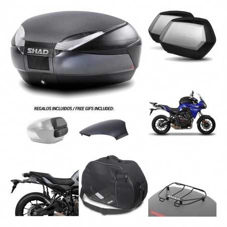 SHAD Maletas laterales + baul trasero herraje montaje accesorios 3p SH48 SC SH35 PREMIUM KIT-193686
