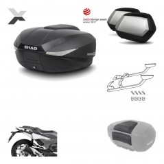 Lateral cases + back trunk + big top fitting + passenger support + 3p hardware  