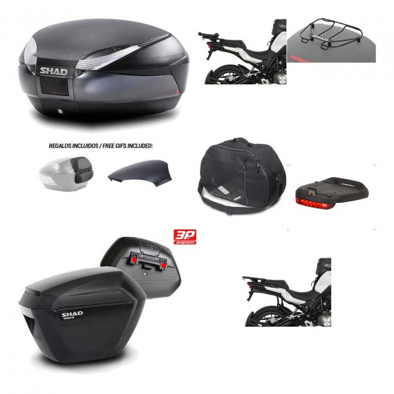 SHAD Maletas laterales + baul trasero herraje montaje accesorios 3p SH48 SH23 KIT-193737