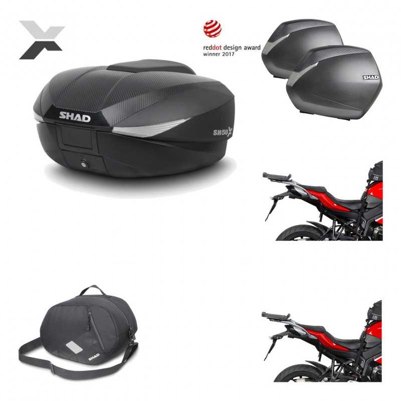 Lateral cases + back trunk + big top fitting + 3p hardware + internal bag  SH58X
