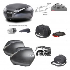 Lateral cases + back trunk + big top fitting + accessories + 3p hardware  SH48  