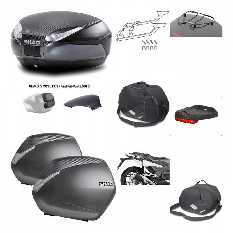 Lateral cases + back trunk + big top fitting + accessories + 3p hardware  SH48  