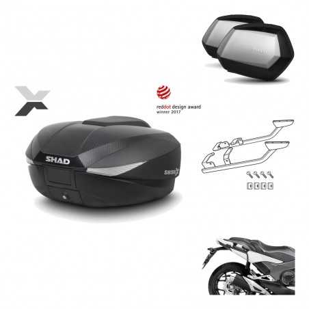 SHAD Maletas laterales + baul trasero herraje montaje 3p SH58X SC SH35 PREMIUM KIT-194040